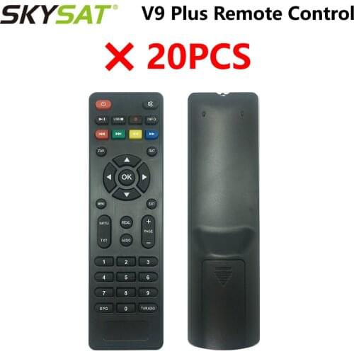 [20 PCS] Satellite Receiver SKYSAT V9 Plus Remote Control without battery