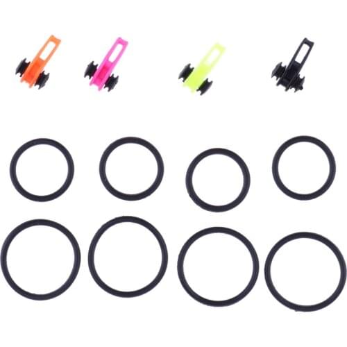 4 Counts Fishing Rod Secure Lures Bait Hook Protector with Rubber Rings