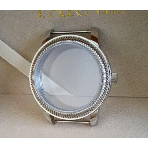 44mm High quality 316L Stainless steel watch cases fit ETA 6497/6498 Mechanical Hand Wind movement BK18