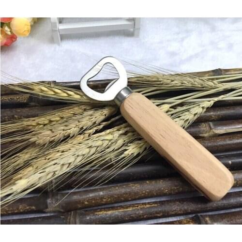 600 pcs Stainless steel wooden handle Red wine beer bottle opener jk17