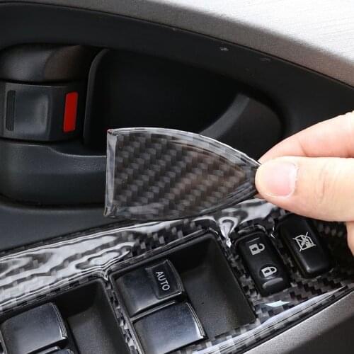 Car Carbon Fiber Interior Door Bowl Cover Inner Sticker Trim For Toyota Rav4 RAV 4 2006 2007 2008 2009 2010 2011 2012