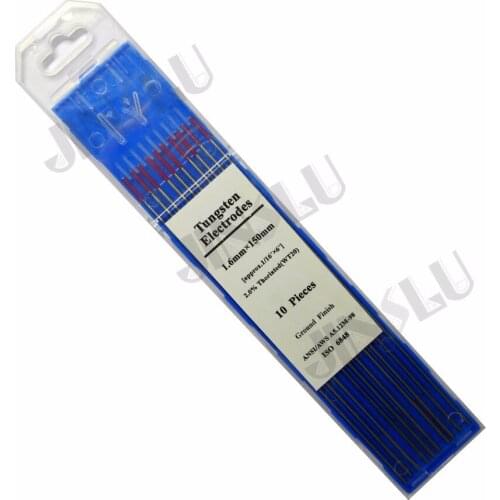 Free shipping 2% red tip WT20 1.6*150mm tig thorium tungsten electrode 10pcs