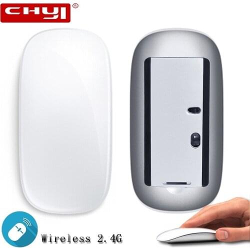 CHYI Wireless Magic Mouse Sem Fio Touch Scroll Slim Optical USB Computer Mice Ultra Thin Mouse For Mac Apple Laptop Notebook