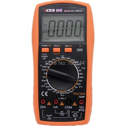 VC88B 3 3/4 Digital Multimeter Auto Range DMM w/Temperature Capacitance Frequency hFE & CMOS & TTL Logic Test