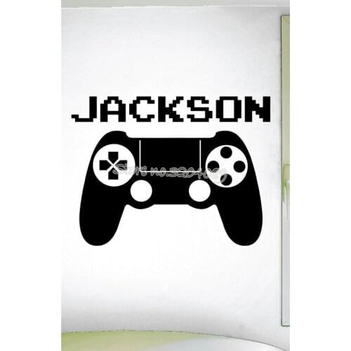 Video Game Controller Gamer Zone Wall Sticker resembles playstation controller with custom name Decal teen Bedroom Decor EA665