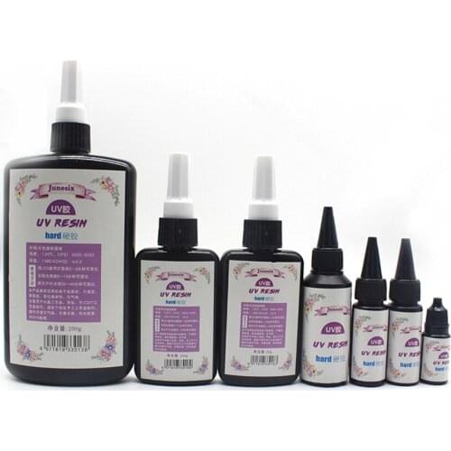 Hard UV Resin Glue Crystal Clear Ultraviolet Curing Epoxy Resin UV Glues Solar Cure Sunlight Activated DIY Jewelry Making Tools