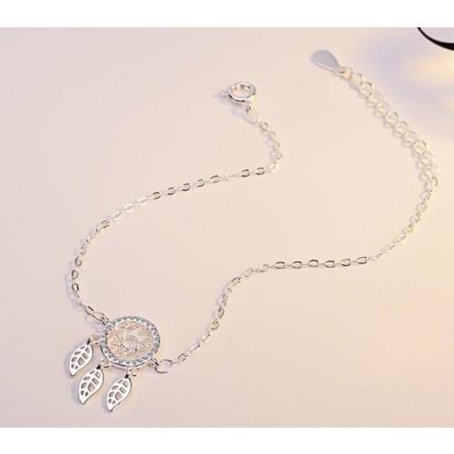 KOFSAC New Charm Sterling Silver 925 Bracelets for Women Wedding Party Fashion Dreamcatcher Bangles Jewelry Valentines Day Gift