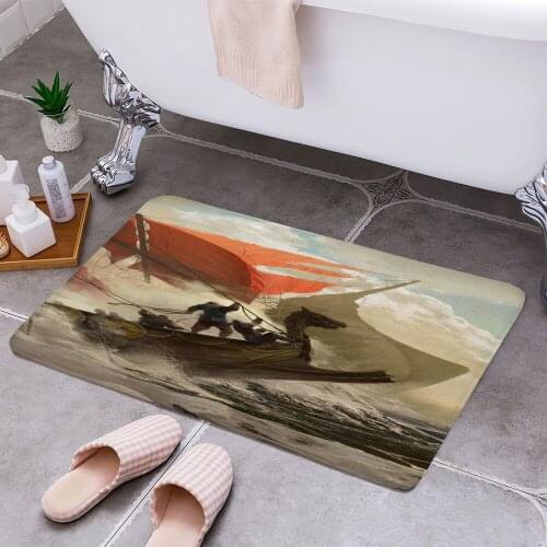 Naval Ram 3D Print Doormats Rectangle Non-Slip DoorMat Bedroom Kitchen Entrance Print Door rugs Dropshipping