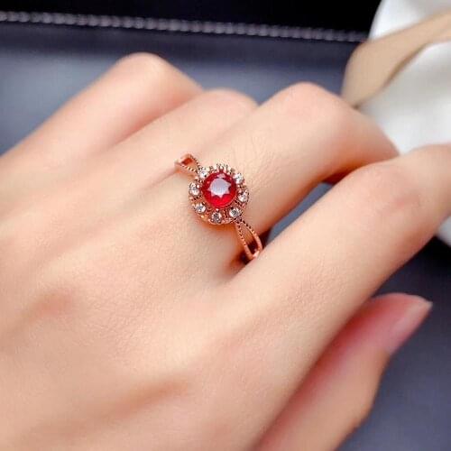 Best Gift Real and Natural Genuine Real Ruby Natural And Real Ruby Ring Woman Ring 925 Sliver Ring