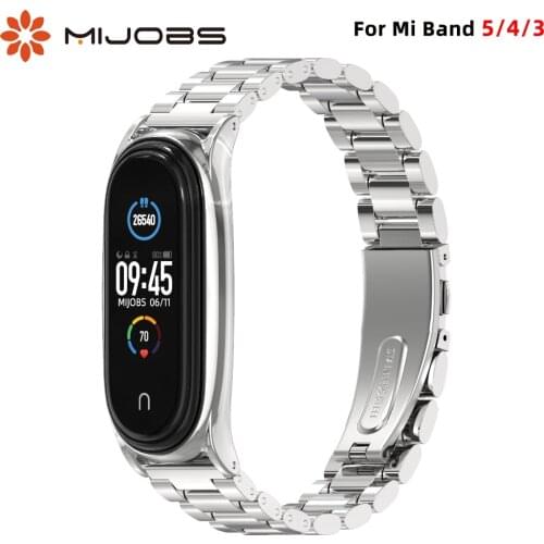 Straps For Mi Band 5 6 Bracelet Metal Stainless Opaska Mi Band 4 Strap For Xiaomi Mi Band 3 Miband 5 Correa Xiomi Band Wristband