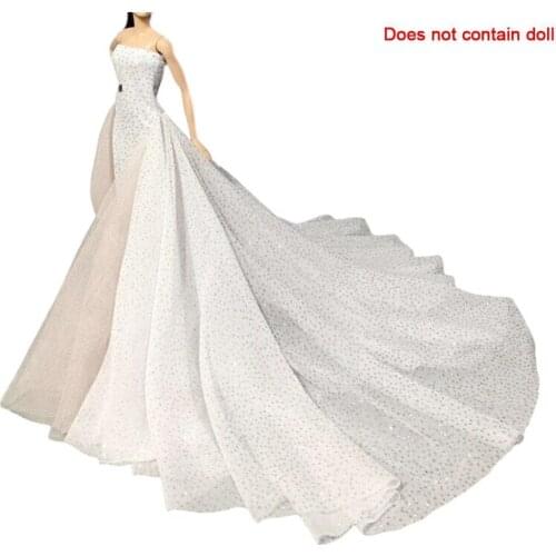 Fashion Handmade Kids Toys Mini Wedding Dinner Party Clothes Doll Dress Outfit Accessories For DIY Toys Christmas Present