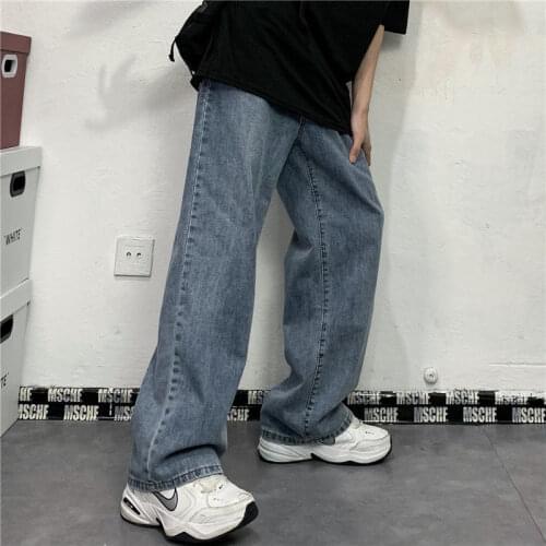 Men Jeans Fashion New Loose Straight Jeans Pants Man Casual Baggy Denim Trousers Mens and Womens Pants Cargo Pants