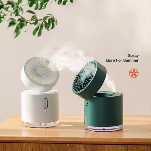 New Product second Generation Folding Humidifier Fan Desktop Can Shake Your Head Desktop Air Conditioning Spray Fan