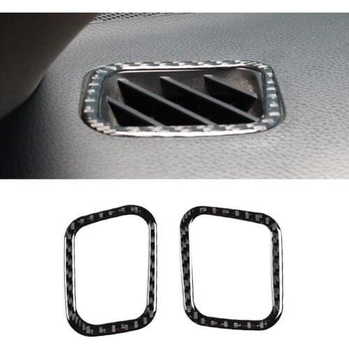 For Toyota Highlander 2015 2016 2017 2018 Car Carbon Fiber Dashboard Panel Air Condition Vent Outlet Frame Cover Protective Trim
