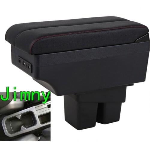 For Jimny armrest box central Store interior Armrest Storage car-styling accessories with cup holder ashtray products 2019 2020