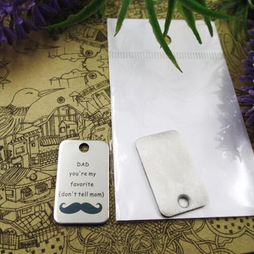 20pcs--"dad you're my favorite don't tell mom"stainless steel charms 5 styles for choosing DIY Charms for necklace bracelets