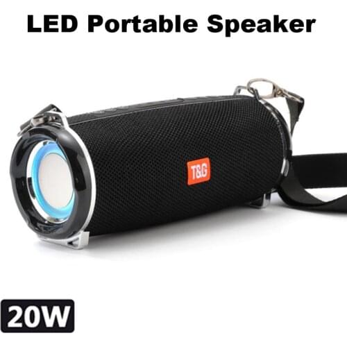 Portable bluetooth speaker with Colorful Lights Outdoor Column Computer Wireless Speakers Subwoofer BoomBox Music-Center-Radio