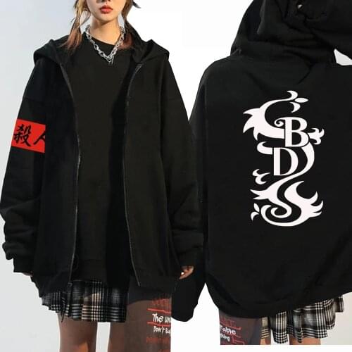 Japanese Anime Tokyo Revengers Logo Pullovers Tops Loose Cloths Zipper