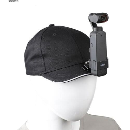 Adjustable Canvas Sun Hat Cap Head Fixed Base Pocket 2 Expand Frame Adapter Set For GoPro Dji Osmo Pocket 1/2 Camera Accessories