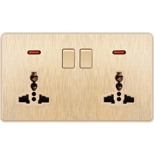 Universal Home Wall Power wall Socket adapter outlet , 2.1A Dual USB Charger Port 16A socket, LED indicator, USB Switched Outlet