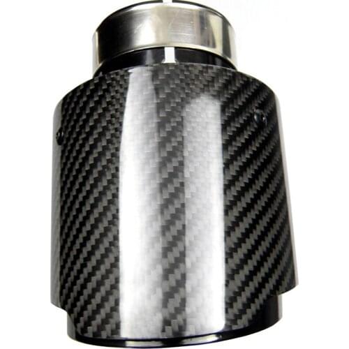 1 piece universal straight-edge black Carbon Fiber Exhaust Tips exhaust tip muffler tips