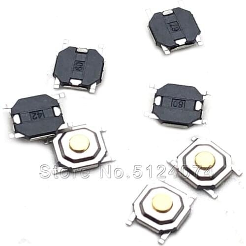 100pcs/lot 4*4*1.5 micro key switch 4X4X1.5MM 4pin copper head waterproof 5*5*1.5 LCD display