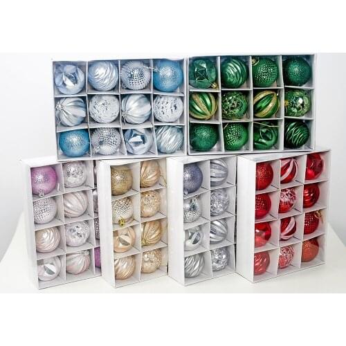 12pcs 60mm 2020 Christmas Tree Decor Ball Baubles Xmas Party Hanging Ball Ornament Decoration Xmas Hanging Christmas for Home