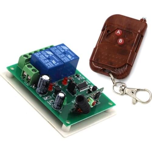12V 10A 2CH LED Lights for Home Automation Wireless RF Outdoor Remote Control Light Switch 1 Gang Light Switch SKU: 5166