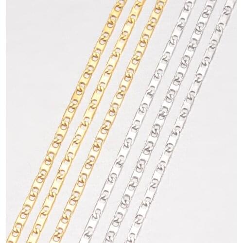 304 Stainless Steel Necklace Makings, Mariner Link Chain, with Lobster Claw Clasps, Mixed Color, 19.69"(500mm); 1.7mm