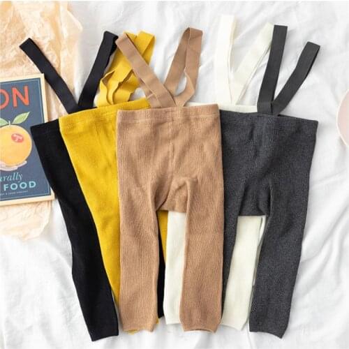 2021 Lovely Baby Suspender Tights Leggings High Waist High Elasticity Solid Color Simple Style Spring Stockings Accessories