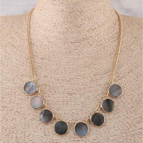 2021 Round Fashion Statement Necklaces & Pendants for Women Chain Maxi Collar Necklace Bijoux Kolye Vintage Female Boho Jewelry