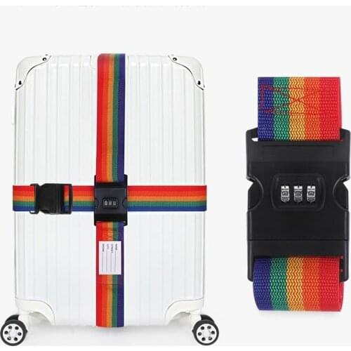 2021 Luggage Strap Cross Belt Packing Adjustable Travel Suitcase Password Lock Buckle Strap Baggage Belts