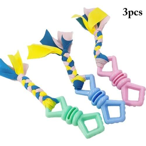 3 Pcs/Set Interactive Dog Toys Funny Durable Ropes Puppy Chew Toys Dog Clearing Teething Toy Dogs Training Supplies Accessories