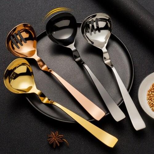 304 Stainless Steel Soup Spoon Colander Sauce Spoon Hanging Wall Creative Thicken Spoons