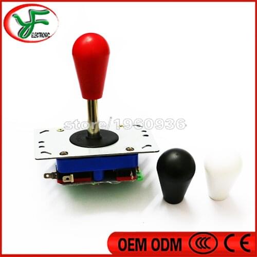 4pcs ZIPPY joystick 2/ 4 /8 way Long Staff Arcade Joystick with Red /white /black oval top ball