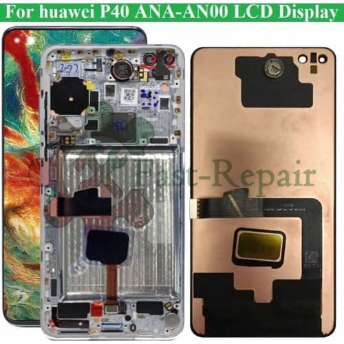 6.1''Original for Huawei P40 LCD Display Digitizer Assembly Display for Huawei P40 ANA-AN00 ANA-TN00 ANA-NX9 LCD with frame