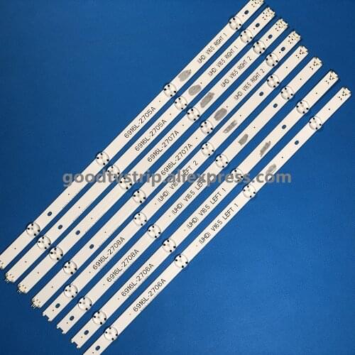 16pcs New LED backlight strip for 49UH6107 49UH6109 49UH6110 49UH6030 49UH603T 49UH603V 49UH6090 49UH6100 49UH6200 49UH6207