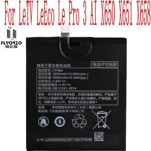 High Quality 4000mAh LTF26A Battery For LeTV LeEco Le Pro 3 AI X650 X651 X658 Cell Phone