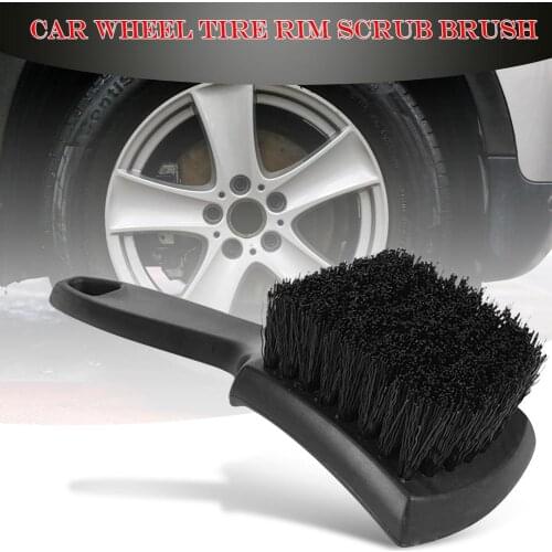 Car Scrub Brush Wheel Tire Rim Brush Auto Nylon High Strength Plastics Care Detailing Brush Washing Tool 21c*6.5*5cm