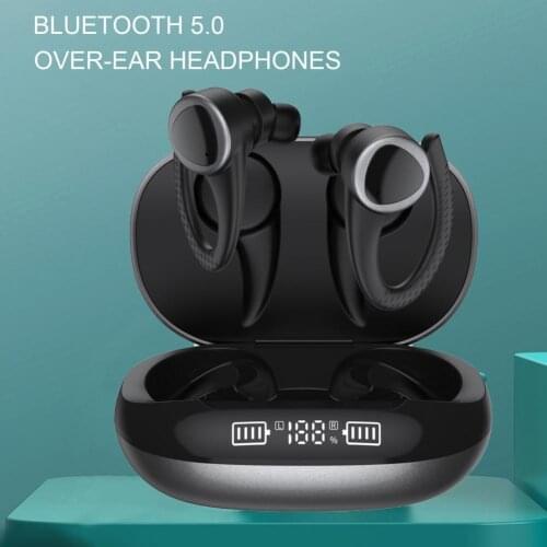 VG-T09 TWS Wireless Earphones Ear-mounted 600mah Charging Compartment LED Digital Display Music HD Call Bluetooth 5.0 Headset