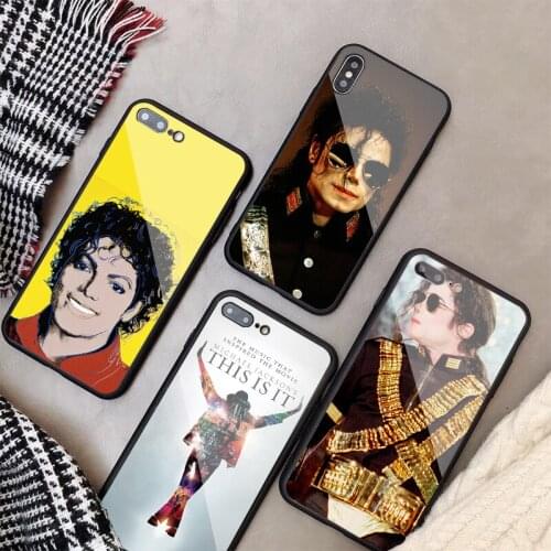 Michael Jackson Tempered Glass Case For iphone 11 Pro Max X 10 8 7 6 5 7Plus Cover Protective Fundas