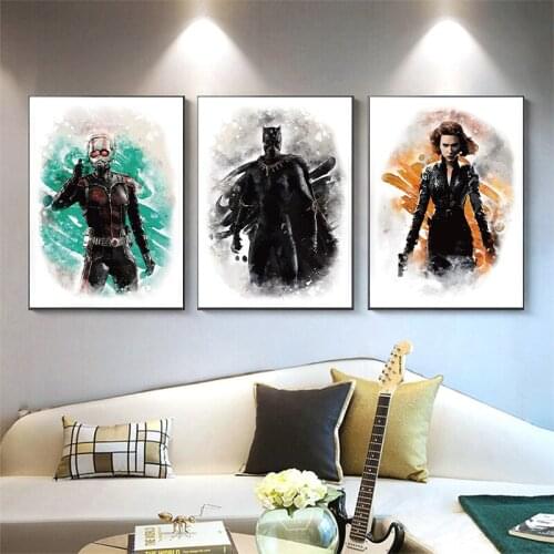 Marvel Avengers Canvas Painting Superhero Captain America Posters and Prints Print Mural Picture Childrens Room Home Wall Decor