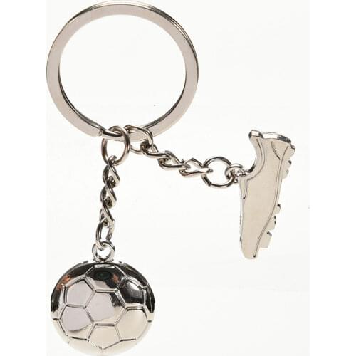 Alloy metal hanging chain shoes Car football badge Rings Football soccer