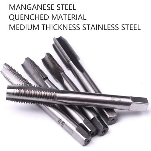 1pc M10 M12 M14 M16 M18 M20 HSS Metric Right Hand Thread Tap Straight Fluted Screw Tap Metric Plug Hand Tap Drill