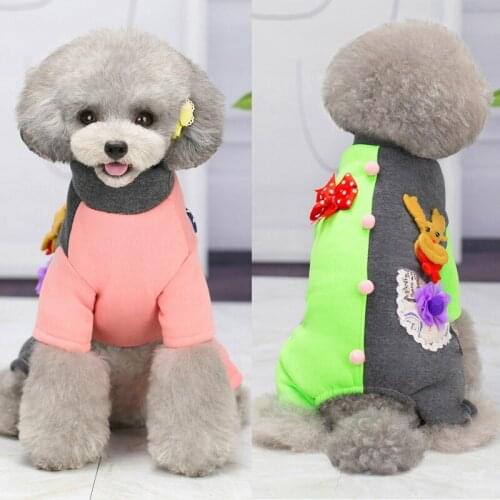 Cute Pet Dog Jumpsuit Pet Dog Four Legged Clothing for Chihuahua Yorkie shih tzu Pet Puppy Dog Overalls Outfit Pets Apparel