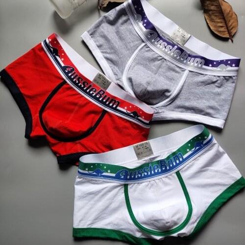 Aussiebum Jockstrap Swimwear Men Australia kangaroos new cotton slim-fitting hip boxer shorts shorts