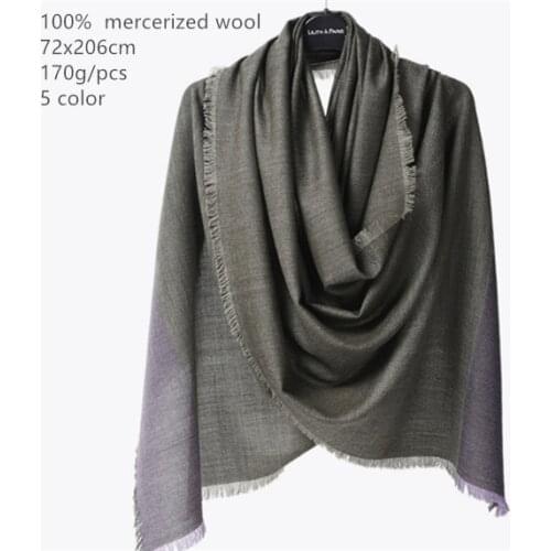 Naizaiga Inner Mongolia manufacturers 100% Mercerized wool winter color matching four-sided ear warm womens brand shawl ,YR104