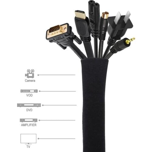 Cable Organizer For Office Storage Concealer Management Sleeve Wire Organizer For Tv Computer Fridge Cord Cover Protector Box
