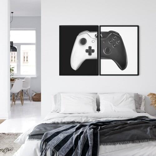 Video Game Boys Poster Art Print Gamepad Illustration Game Wall Art Picture Joystick Canvas Painting for Kids Room Home Decor