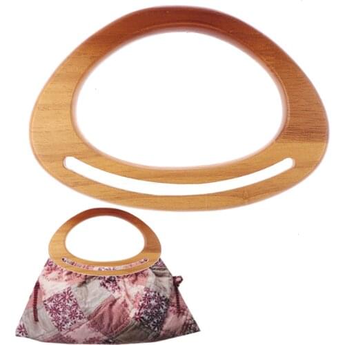 1Pc Wooden Bag Handle Replacement Diy Bag Purse Making Handbag Accessories Parts